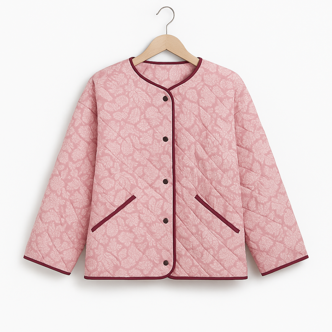 Heidi | Steppjakke med blomsterprint - Komfort med et strejf af vintage - - women's fashion - {{ product_tags }