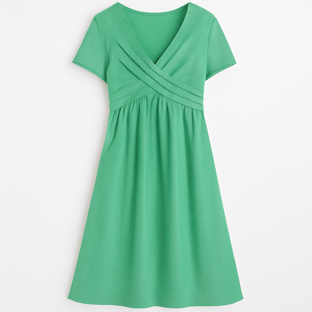 Dalia | Lockeret Wickelkjole: enkel elegance til enhver lejlighed - Grøn - women's fashion - {{ product_tags }