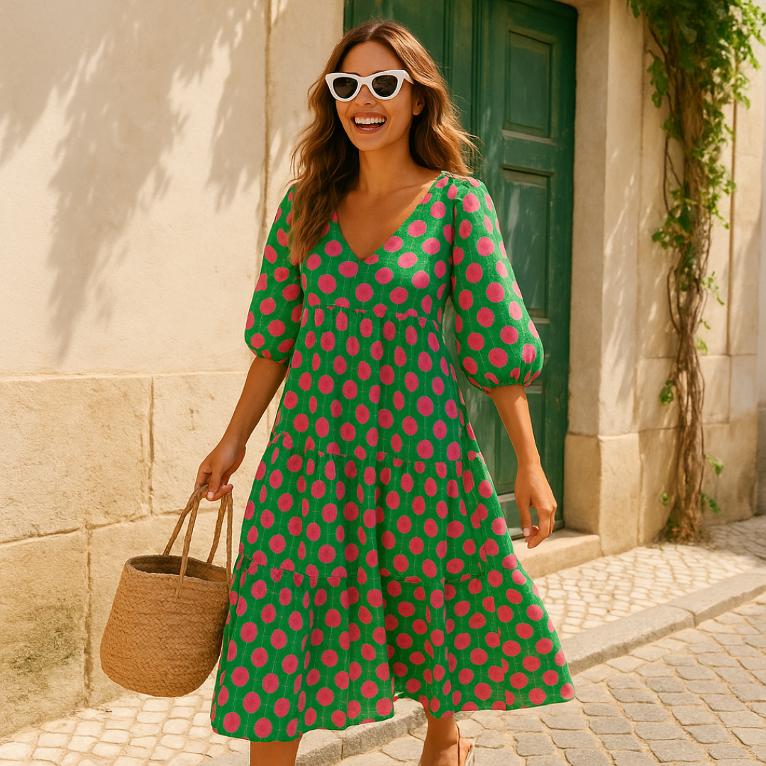 Lara | Bohemisk langt hverdagsskjørt med diskret print - - women's fashion - {{ product_tags }