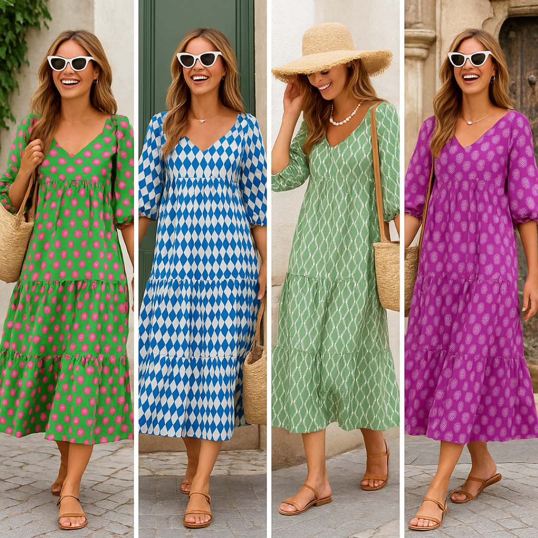 Lara | Bohemisk langt hverdagsskjørt med diskret print - - women's fashion - {{ product_tags }