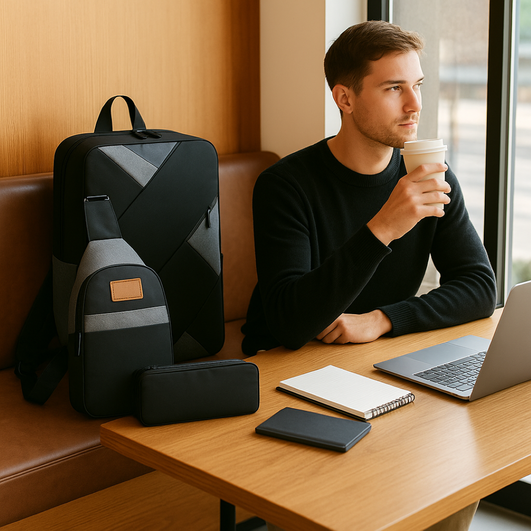 Evan | Sæt 3 i 1 med rygsæk og matchende accessories - - bags - {{ product_tags }