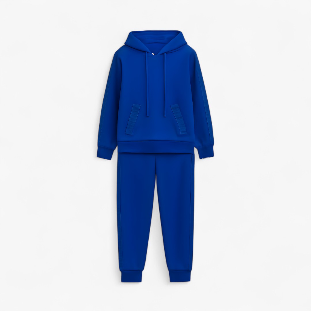 Annika | Sæt med hættetrøje og glitrende elementer - Blau - women's fashion - {{ product_tags }