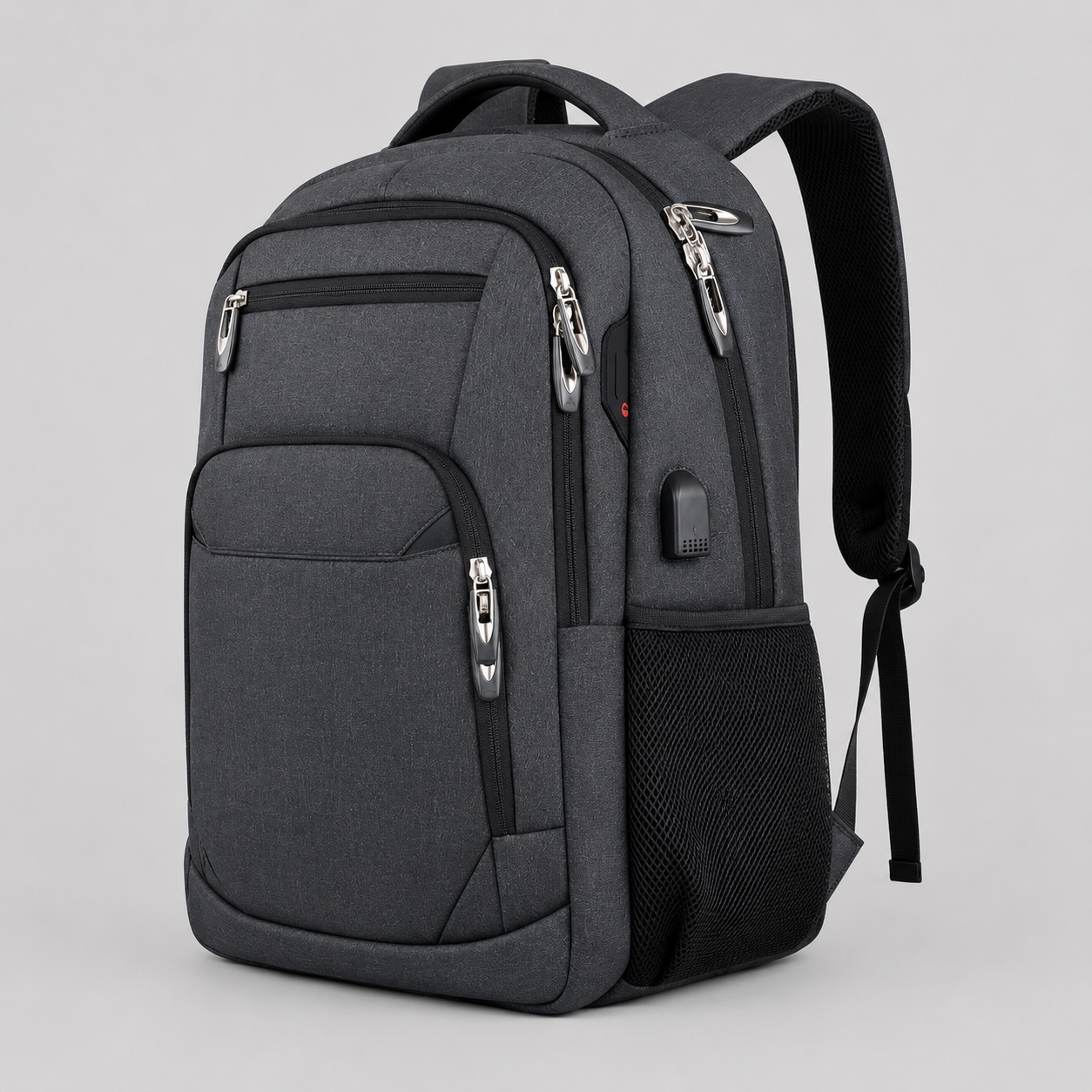 Rygsæk til Skole - Vandafvisende Model med Laptoprum og USB-Port