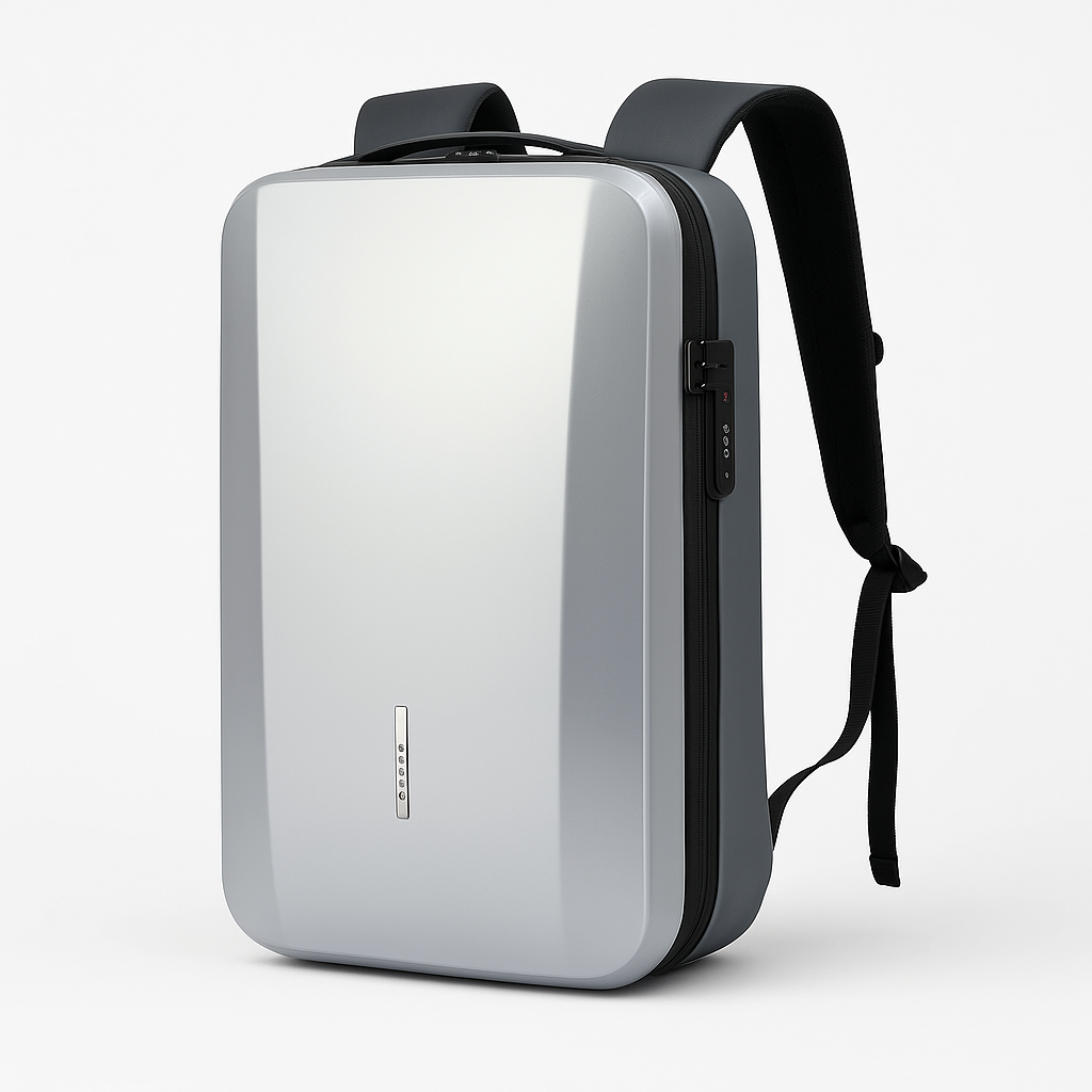 Renzo | Tyverisikret rygsæk lavet af ABS med indbygget lås - Sølvgrå - bags - {{ product_tags }