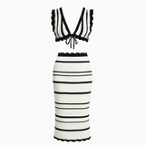 Maya | Set of crocheted stripes - Effortless in monochrome dots