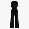 Sofia – Elegant ærmeløs jumpsuit med brede ben og bælte
