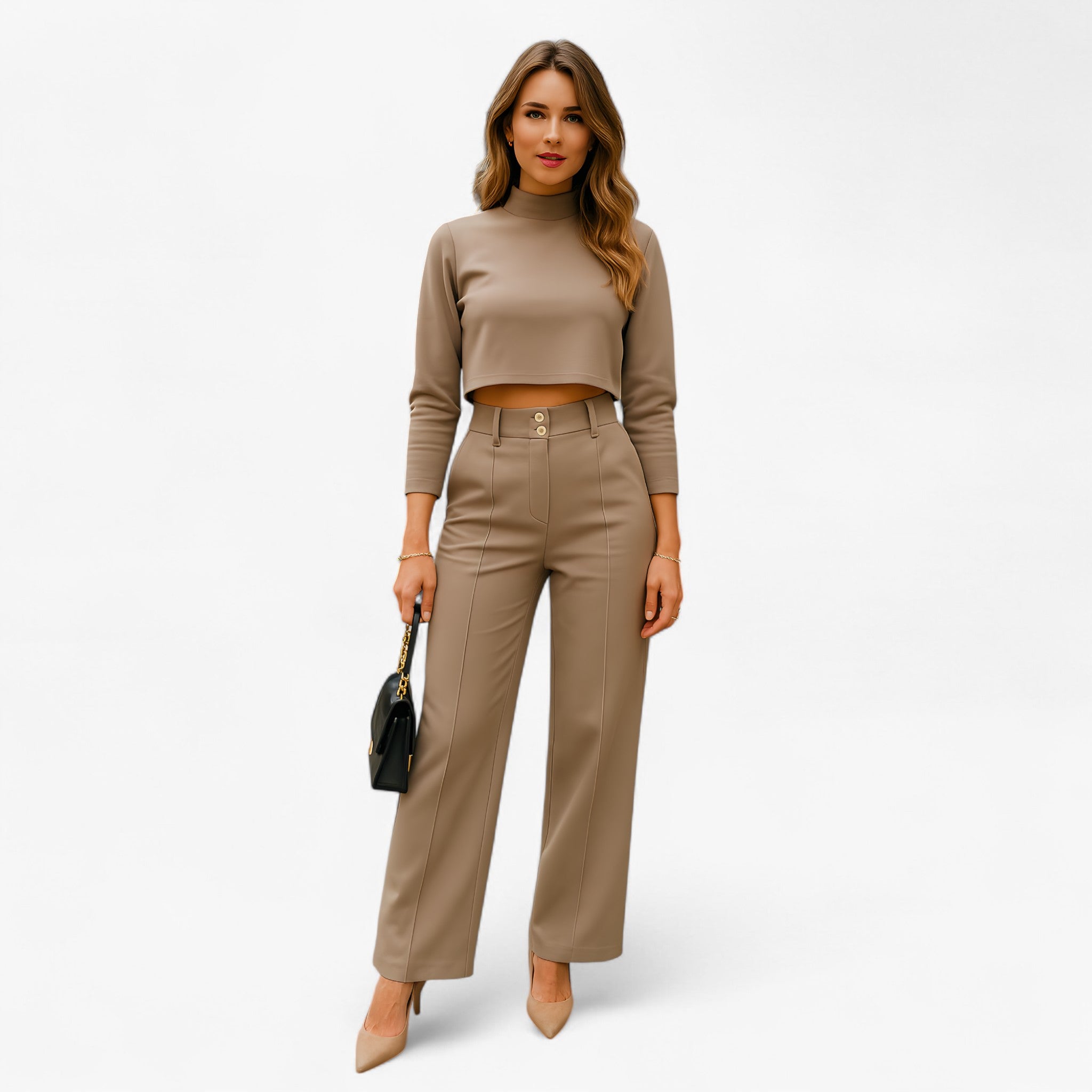 Beth | To-delt Sæt – Stil uden Besvær fra Dag til Nat - Khaki - women's fashion - {{ product_tags }