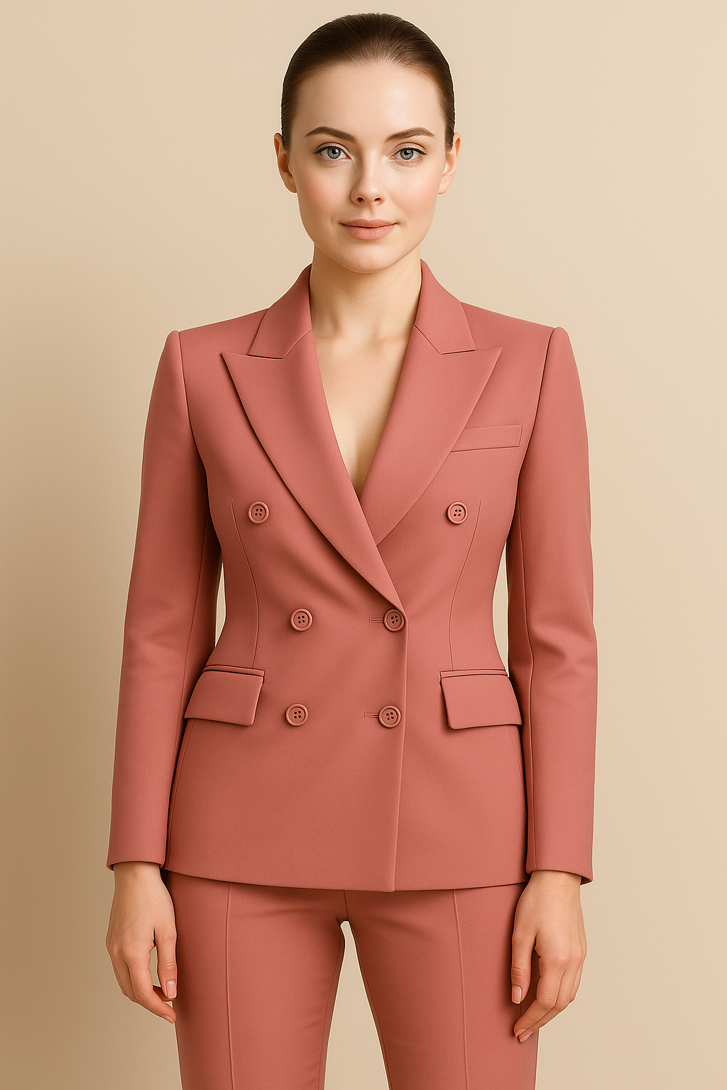 Madison | Elegant komplet – Dobbeltknap blazer med slim fit- bukser - - women's fashion - {{ product_tags }