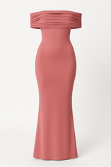 Livia | Elegant long dress with off-shoulder and open back