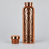 Hamret Kobberflaske 800 ml - Lækagesikker & Elegant Design