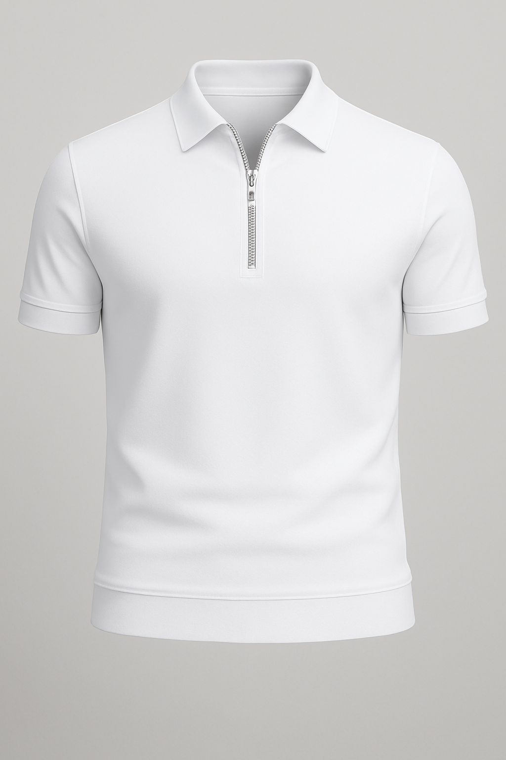 Ruben | Zip Polo – Ren lining og moderne snit - Hvid - Ruben | Zip Polo – Ren lining og moderne snit - €25 - {{ product_tags }