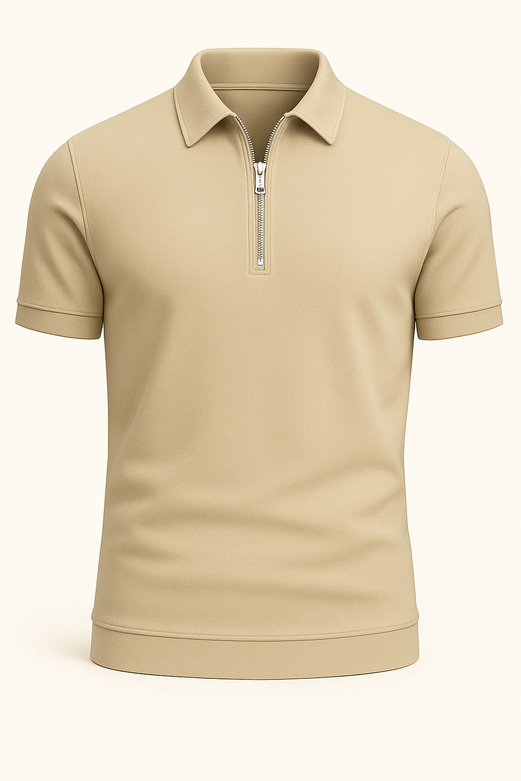 Ruben | Zip Polo – Ren lining og moderne snit - Kakifrugter - Ruben | Zip Polo – Ren lining og moderne snit - €25 - {{ product_tags }