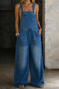 Harper | Denim jumpsuit med elastisk talje