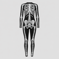 Skelet Jumpsuit Halloween Kostume til Voksne - Lange Ærmer