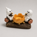 Spøgelses Lysestage til Halloween - Harpiks 12x7 cm Dekoration