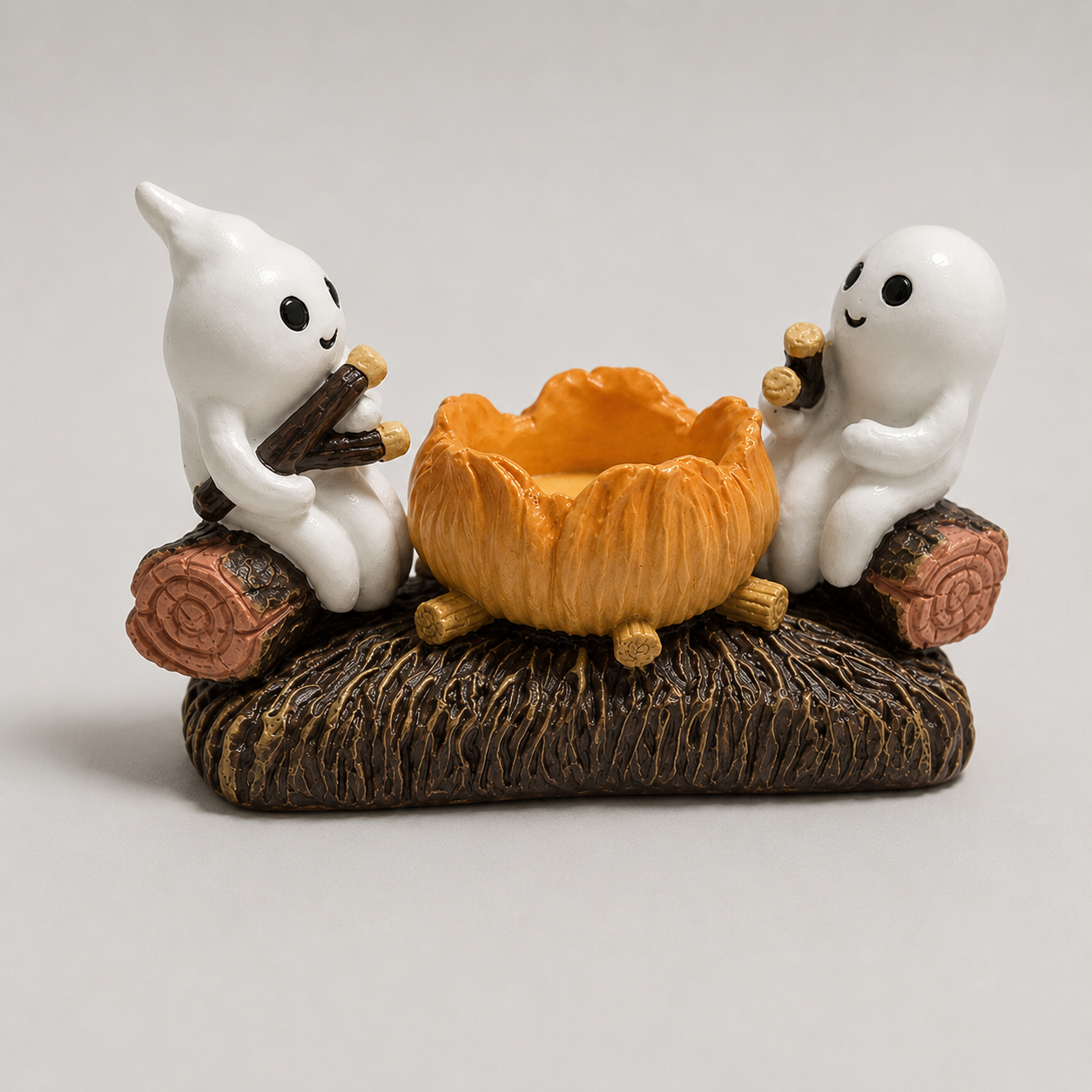 Spøgelses Lysestage til Halloween - Harpiks 12x7 cm Dekoration - - Gifts – Seasonal – Halloween - {{ product_tags }