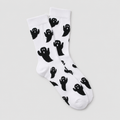 Halloweenstrømper med Spøgelsesmotiv - Unisex Sort & Hvid