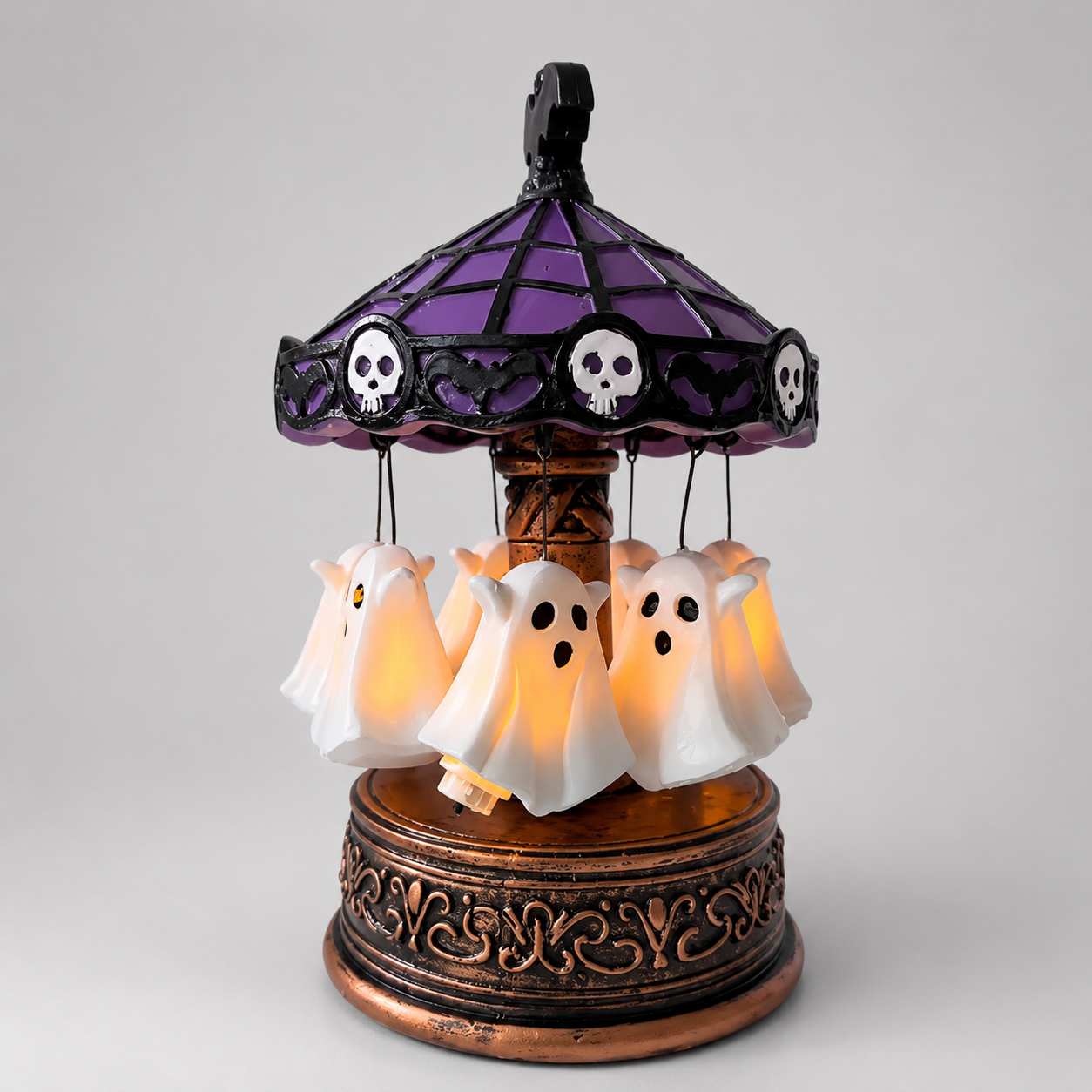 Spøgelseskarussel - Roterende Halloween Bordpynt med Lys - Standardtitel - Gifts – Seasonal – Halloween - {{ product_tags }