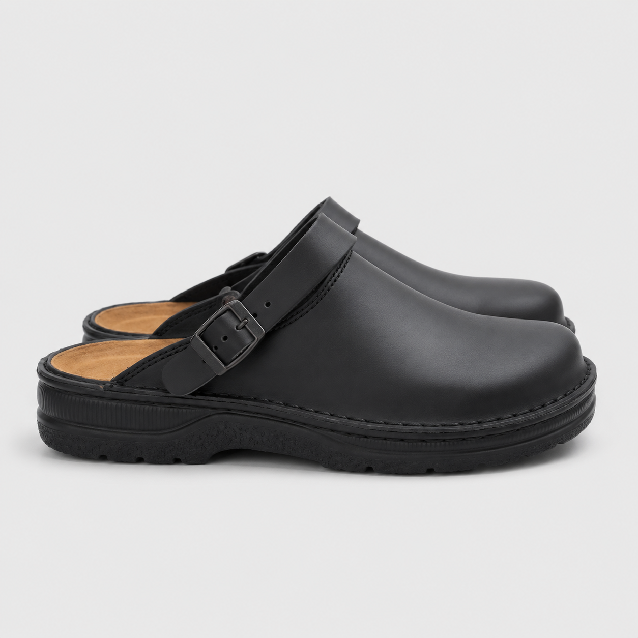 Herre Træsko: Ortopædisk Komfort og Stabil Støtte - Sort - AS - Mens - Slippers - {{ product_tags }