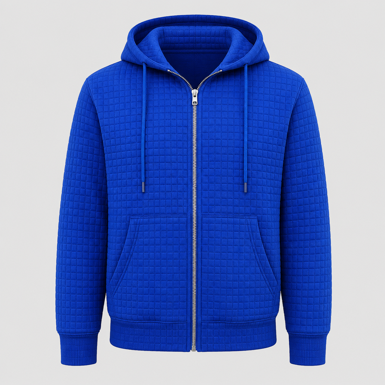 Damehættetrøje med lynlås, snøre og lommer - Komfortabel - Blå - AW - Womens - Hoodie - {{ product_tags }