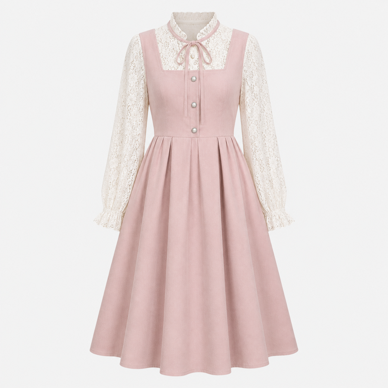 Dame dirndl lyserød A-linje, hjerteformet udskæring og broderi - Lyserød - Gifts – Seasonal – Oktoberfest - {{ product_tags }