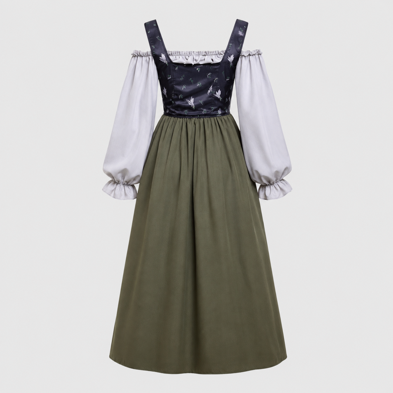 Trachtenkjole Dame Grå til Oktoberfest - Romantisk Pufærme Stil - - Gifts – Seasonal – Oktoberfest - {{ product_tags }