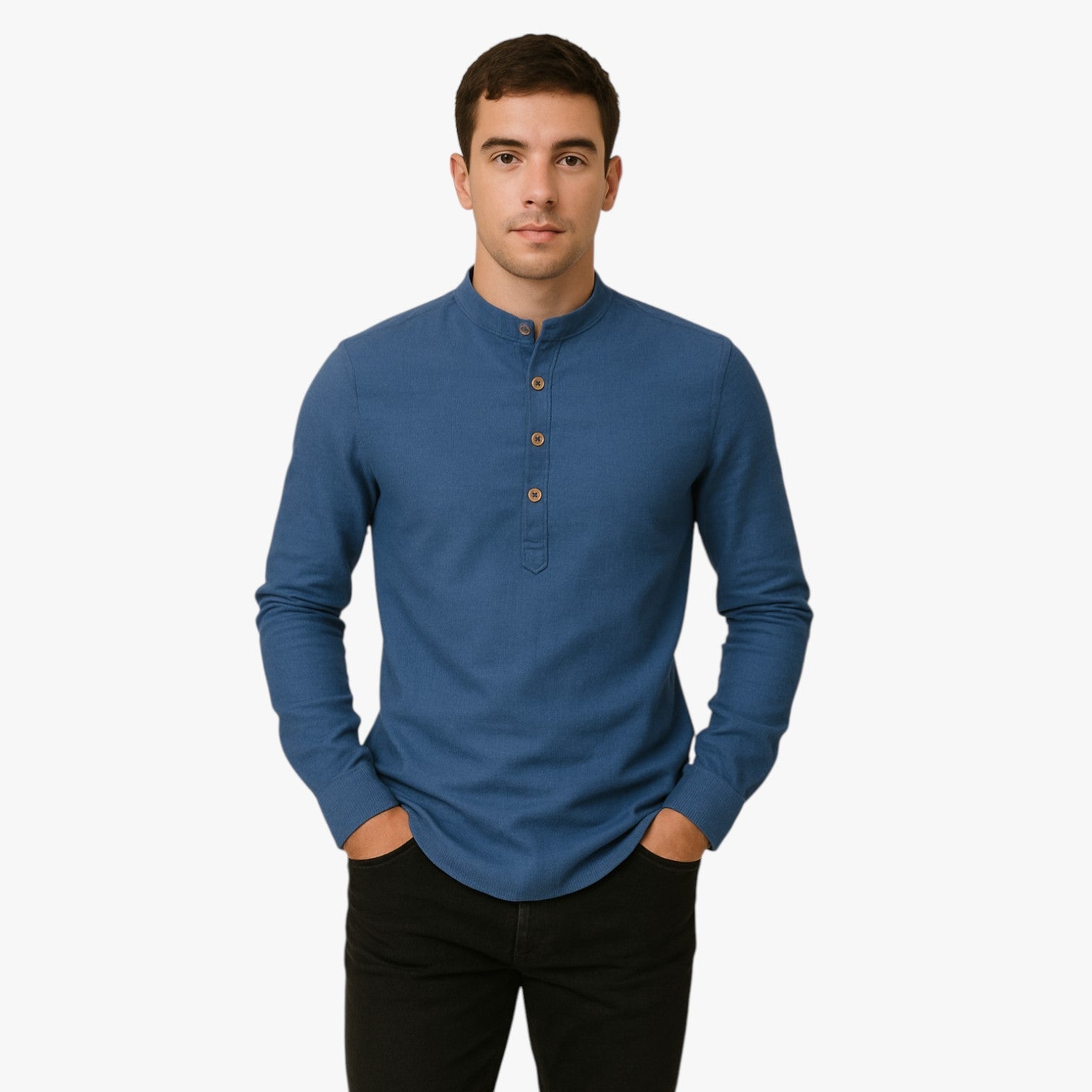 Railey | Herrebluse i bomuld og hør - Forårsfryd med afslappet stil - - Railey | Herrebluse i bomuld og hør - Forårsfryd med afslappet stil - €25 - {{ product_tags }