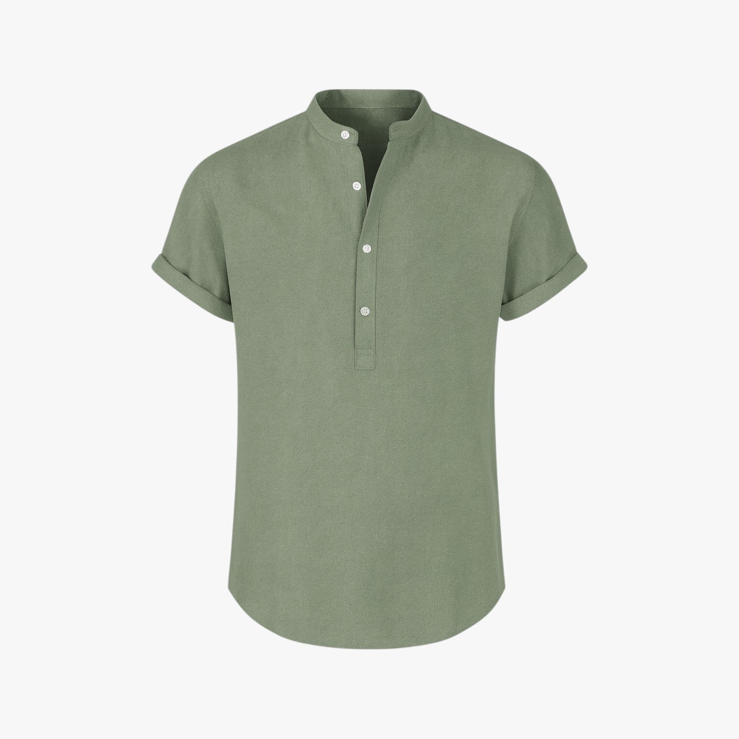 Albert | Linneherre skjorte - Lethed og stil til hver dag - Militærgrøn - Albert | Linneherre skjorte - Lethed og stil til hver dag - €25 - {{ product_tags }