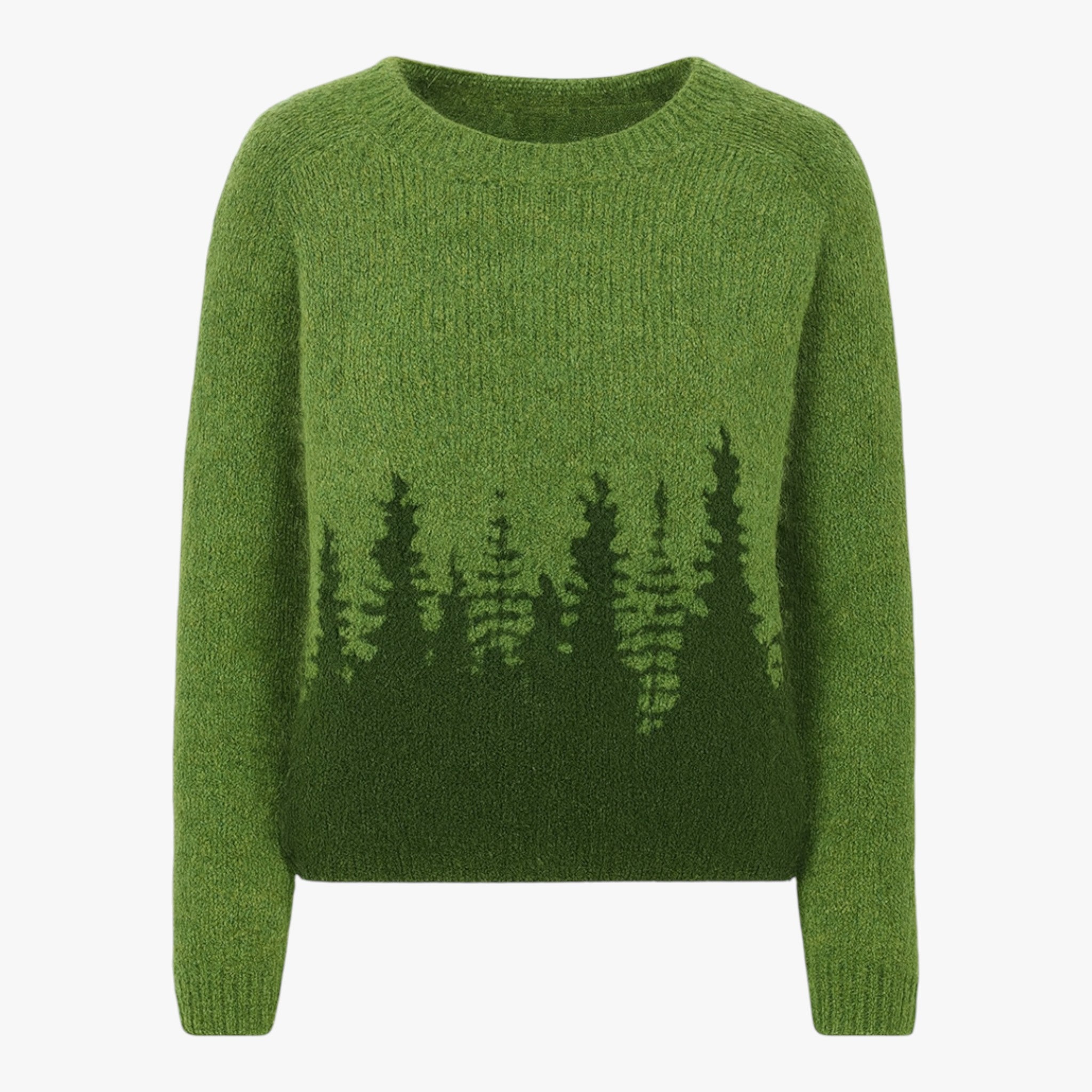 Juilia - Esprit Vintage Retro Sweater til et Unikt og Stilet Udseende - Grøn Bom - - {{ product_tags }