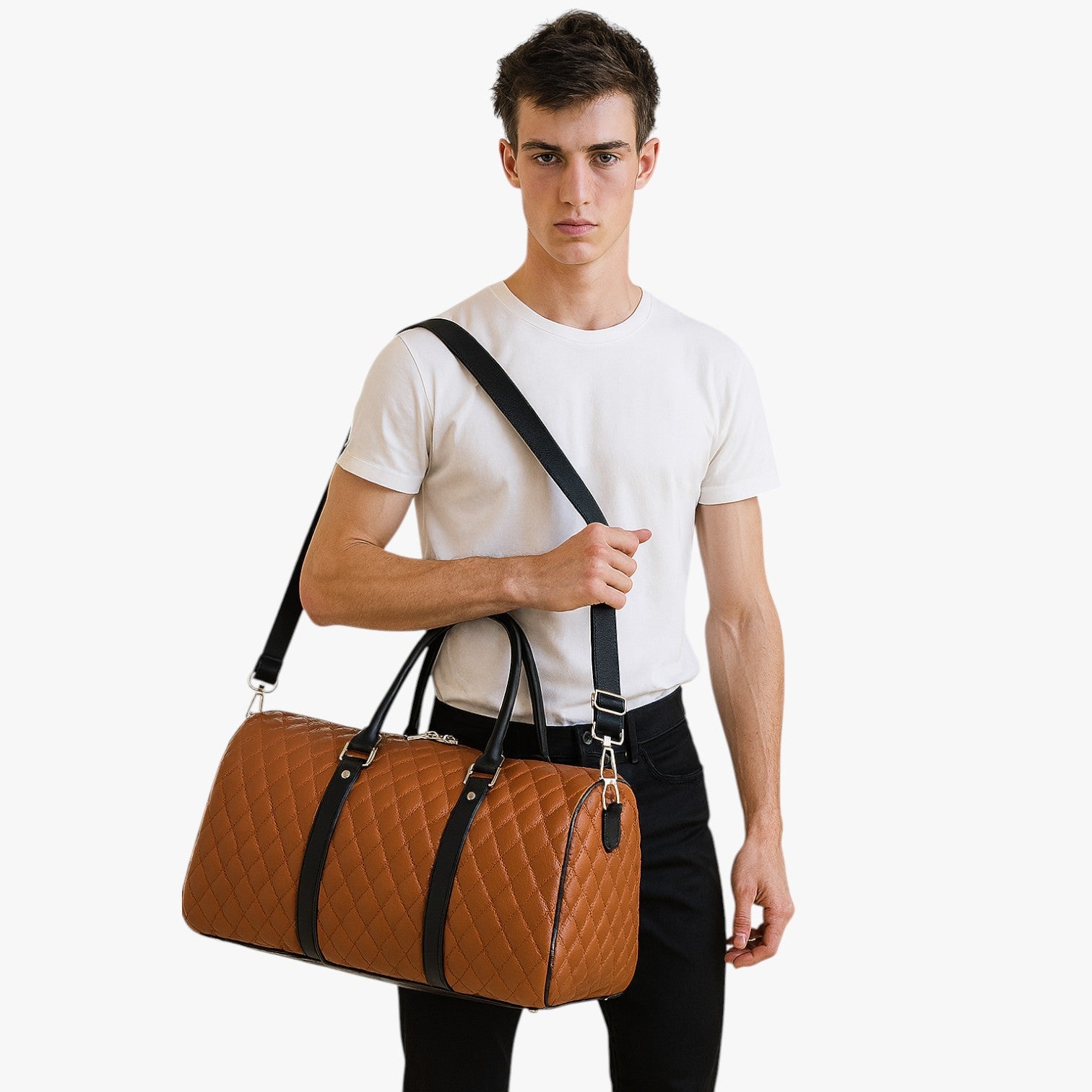 Jake | Læder weekendtaske til mænd: elegant og rummelig til enhver rejse - - Jake | Læder weekendtaske til mænd: elegant og rummelig til enhver rejse - €25 - {{ product_tags }