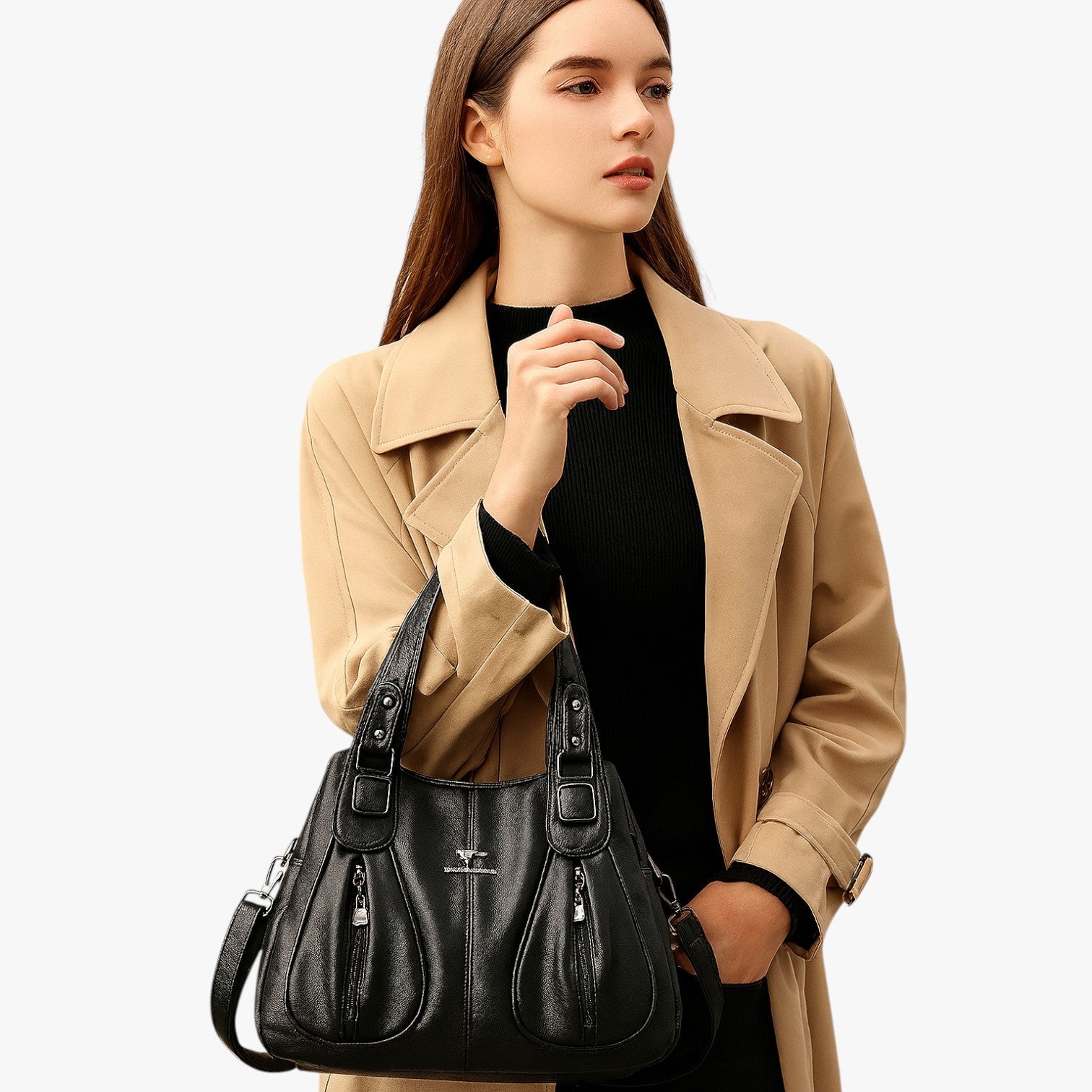 Viviana | Daglig elegance - Læder, skuldertaske der fremhæver ethvert look - - Viviana | Daglig elegance - Læder, skuldertaske der fremhæver ethvert look - €25 - {{ product_tags }
