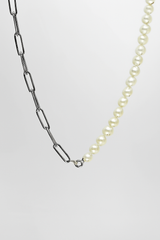 Louis | Hybrid Pearl Necklace with Chain