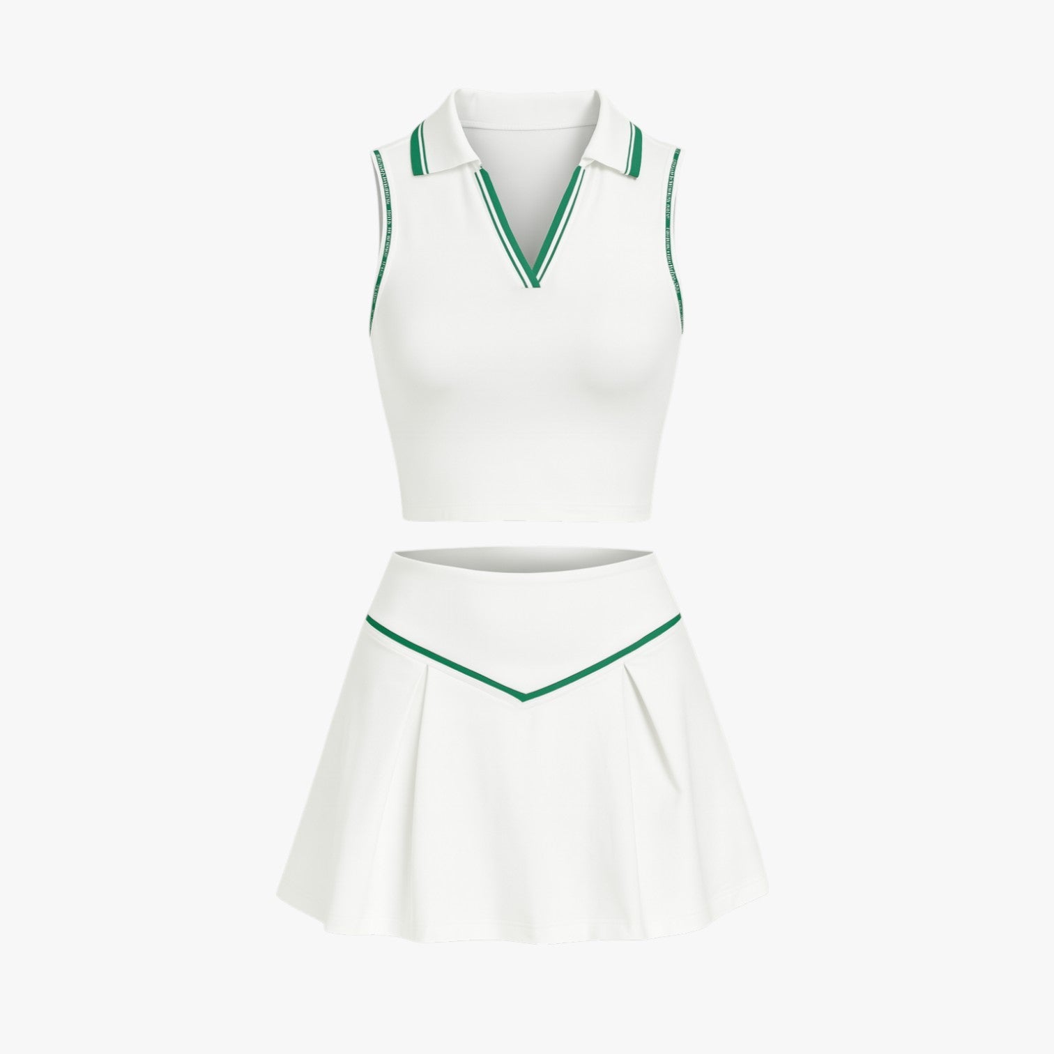 Monique | Stil og støtte – Sæt til damesport i 2 dele med polstret top - Hvid - Monique | Stil og støtte – Sæt til damesport i 2 dele med polstret top- €25 - {{ product_tags }
