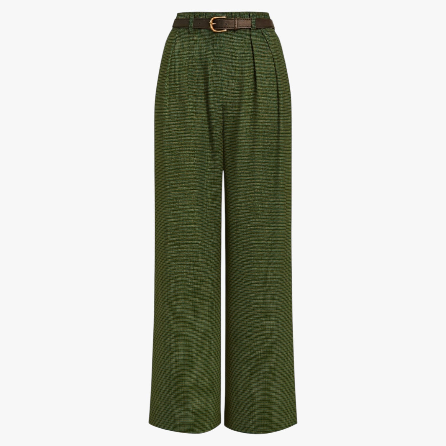 Lyca | Højhælede firkantede vintage bukser - Grøn - Lyca | Højhælede firkantede vintage bukser - €25 - {{ product_tags }