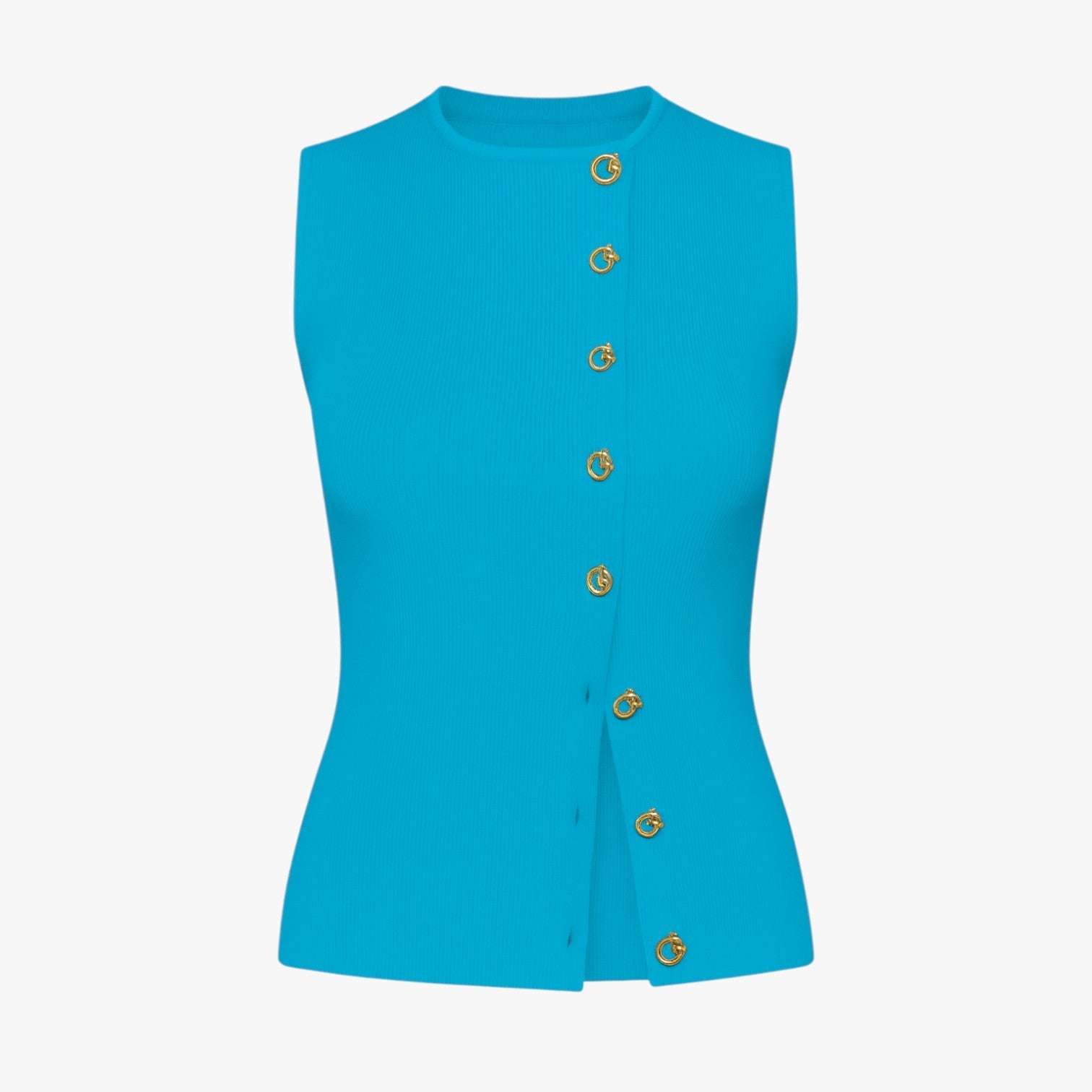 Agnes | Asymmetrisk knapgilet - Blå - Agnes | Asymmetrisk knapgilet - €25 - {{ product_tags }