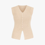 Mara | Round-neck sweater knitted with buttons