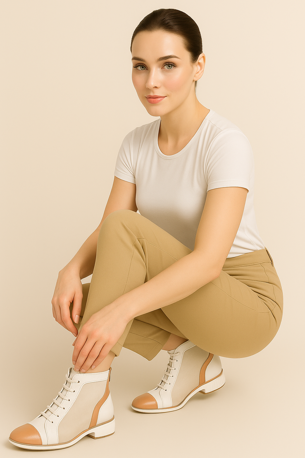 Naomi | Sneakers Estive i Bicolore med Lav Sål - - Naomi | Sneakers Estive i Bicolore med Lav Sål - €25 - {{ product_tags }