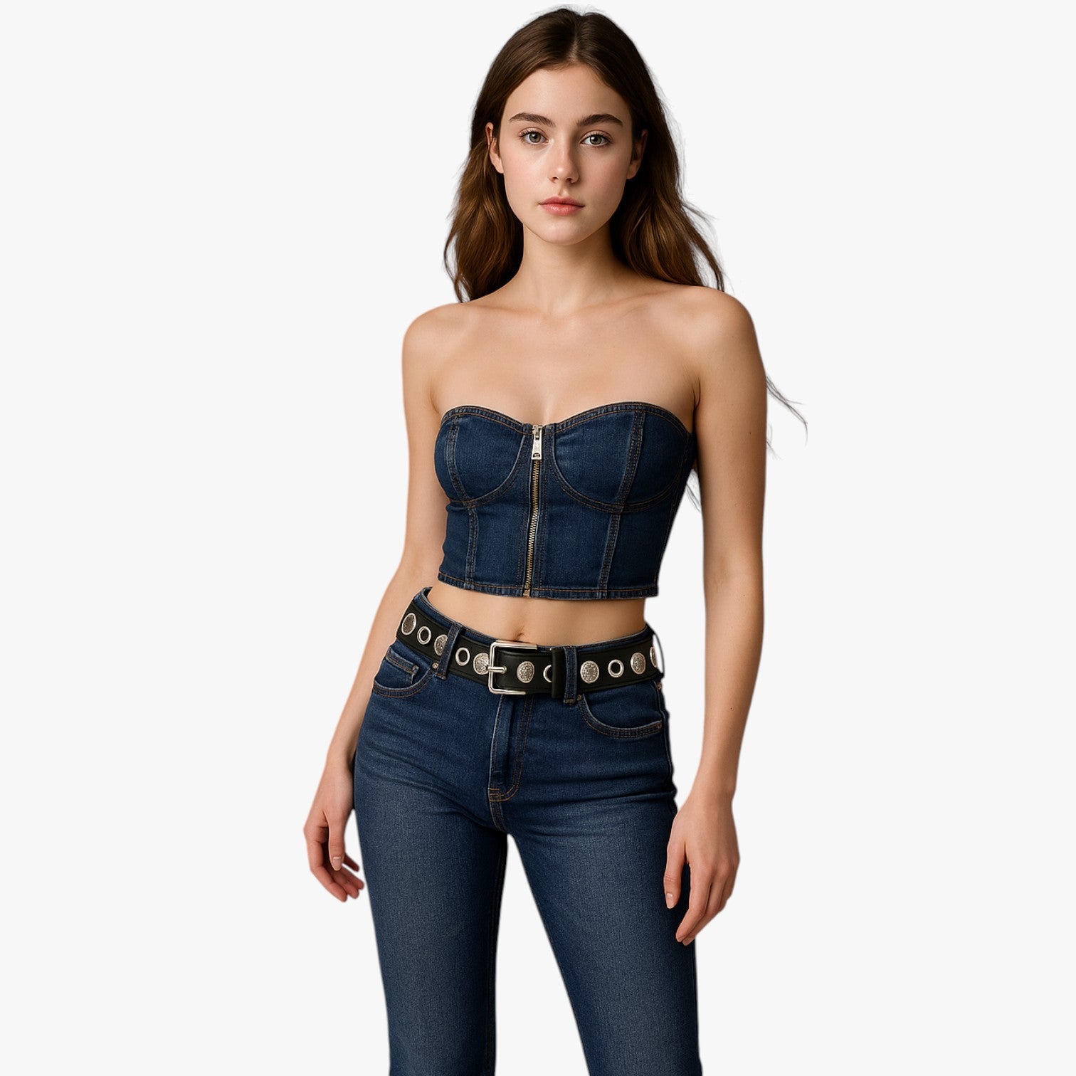 Belen | Punk lænke i læder med spænder unisex - - Belen | Punk lænke i læder med spænder unisex - €25 - {{ product_tags }