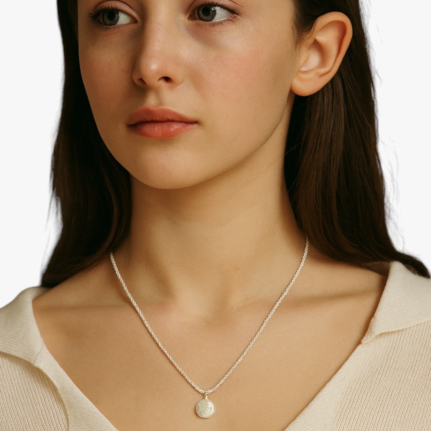 Evelynn | Choker halskæde med perle i 925 sterlingsølv - - Evelynn | Choker halskæde med perle i 925 sterlingsølv - €25 - {{ product_tags }
