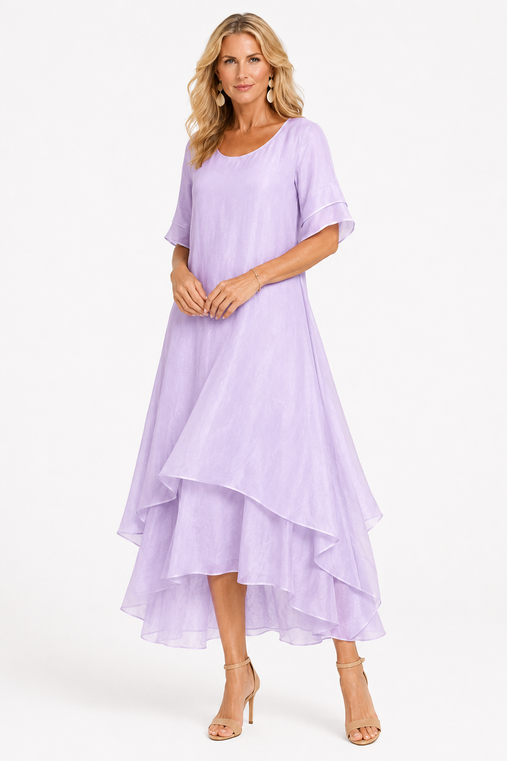 Elegant Tidløs Kjole - Komfortabel Pasform til Alle - Lilla - Kjole - {{ product_tags }
