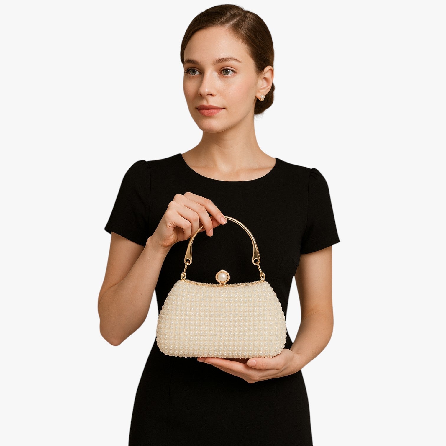 Aviana | Elegant perle eveningtaske med kædehåndtag - - other - {{ product_tags }