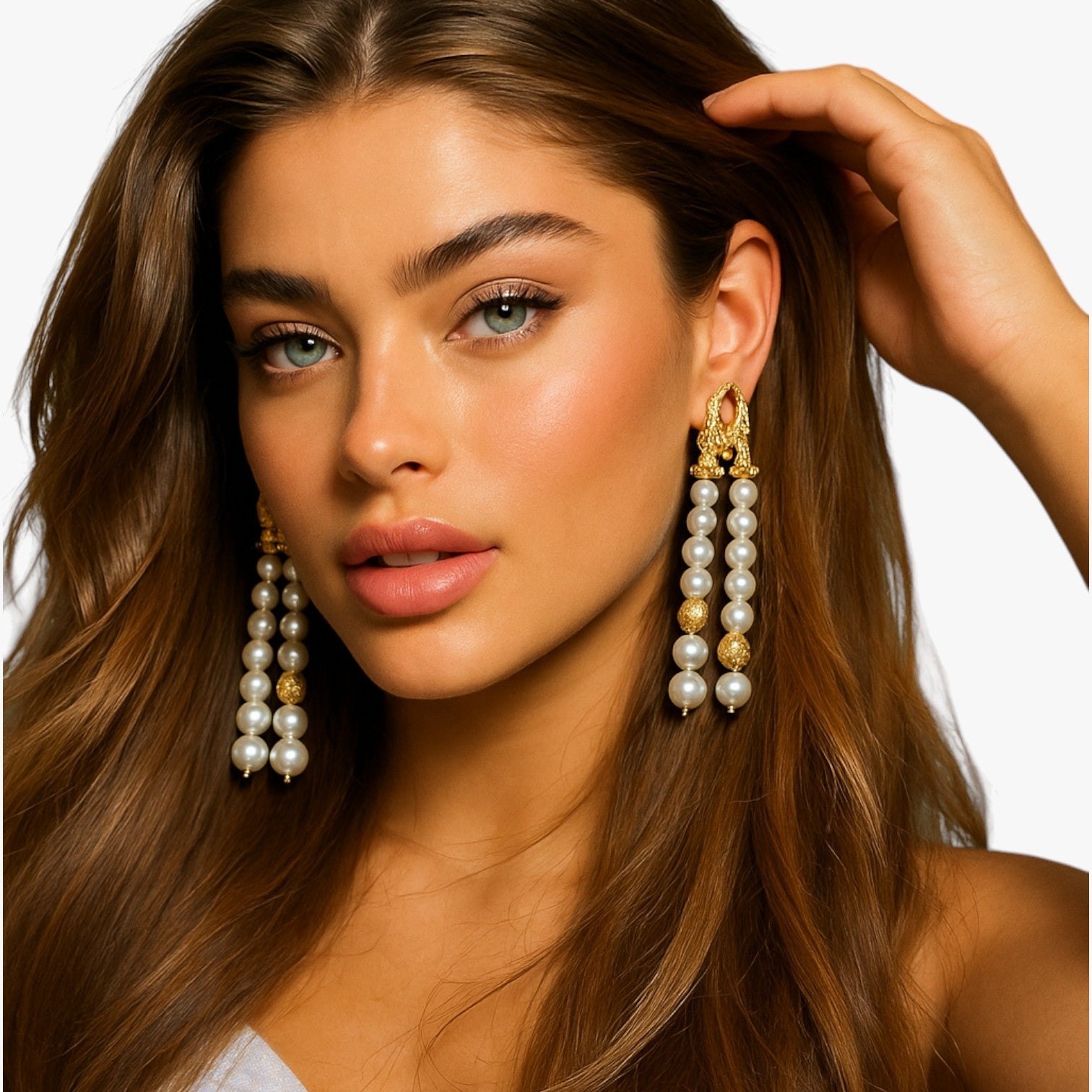 Briana | Lag med perle og Nappa geometrisk elegance i fransk stil - - Briana | Lag med perle og Nappa geometrisk elegance i fransk stil - €25 - {{ product_tags }