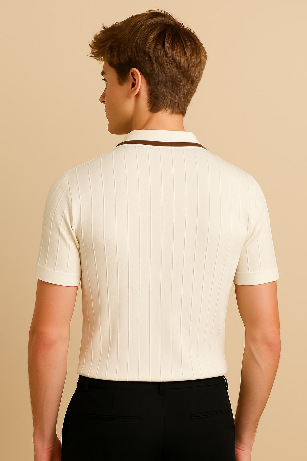 Dario | Polo med ribkant og kontrastfarvet krave - - Dario | Polo med ribkant og kontrastfarvet krave - €25 - {{ product_tags }