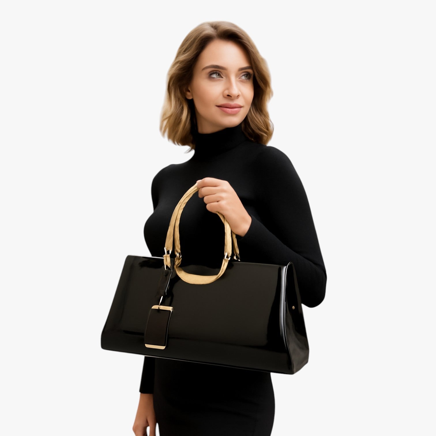 Adele | Elegant letvægtslæderhåndtaske til skulderen - - bags - {{ product_tags }