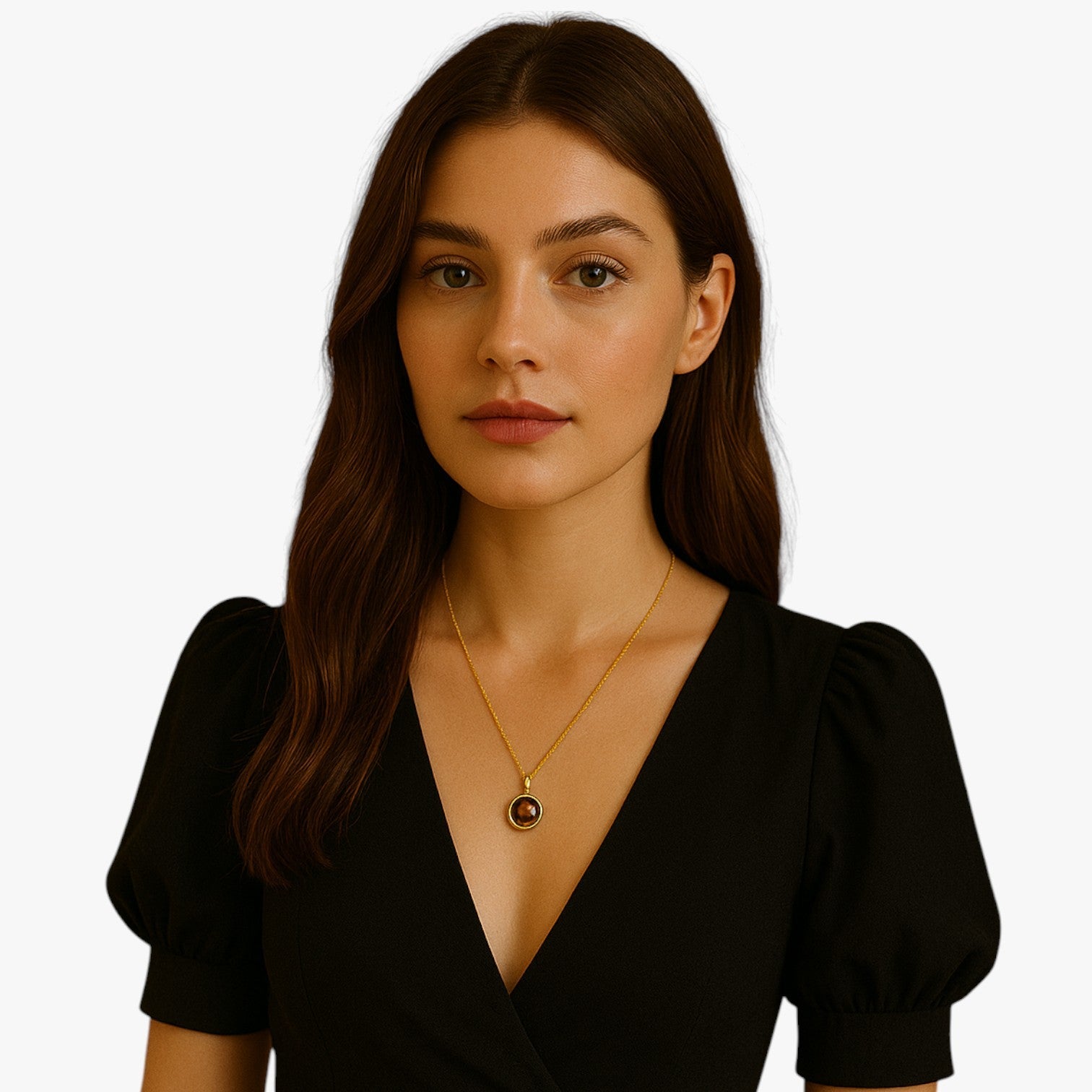 Eve | Vintage halskæde med tigerøje sten - - women's fashion - {{ product_tags }