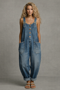 Lejla | Stilfuld denim jumpsuit med lommer