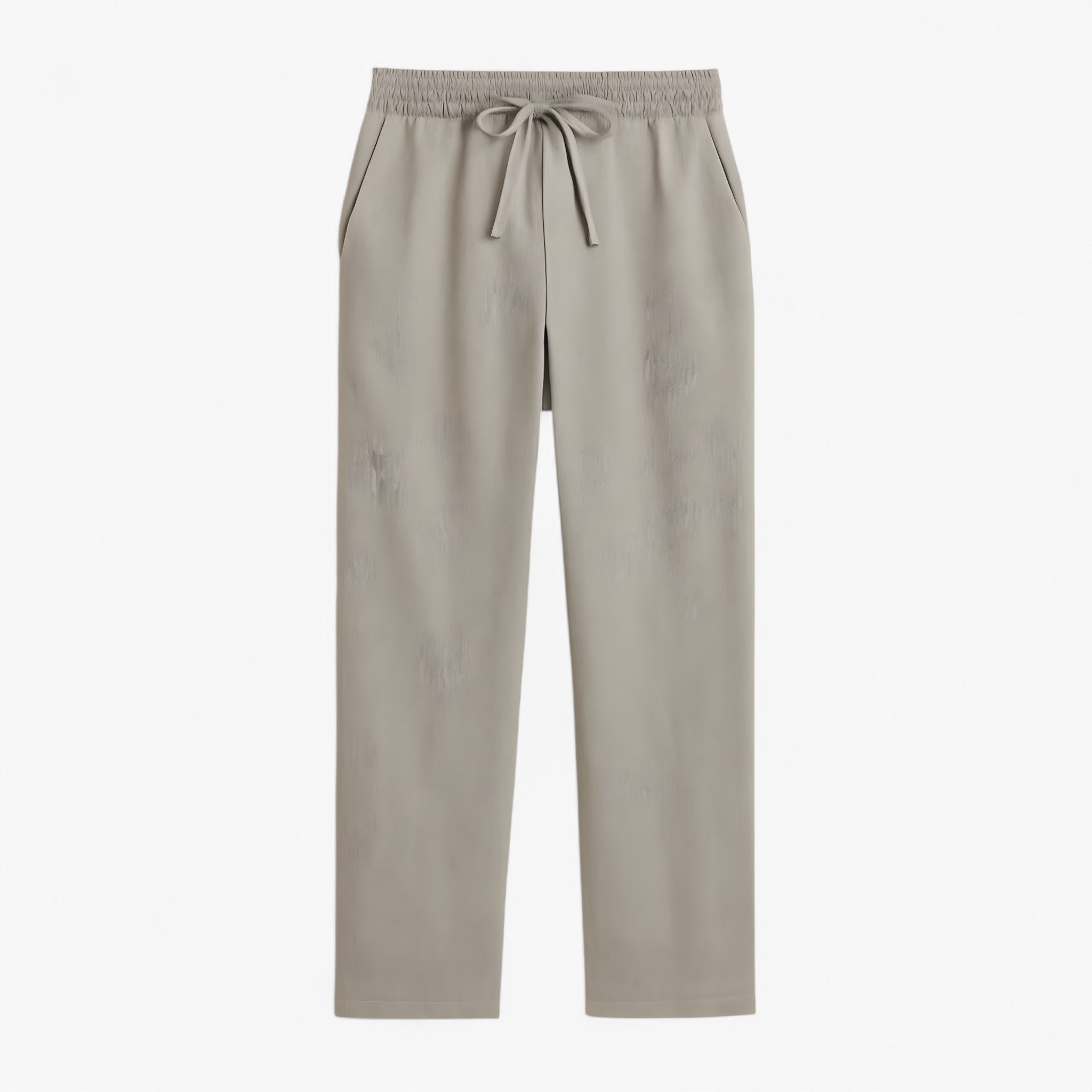 Oscar | Bløde og behagelige linnebukser med elastik i taljen - Grå - women's fashion - {{ product_tags }