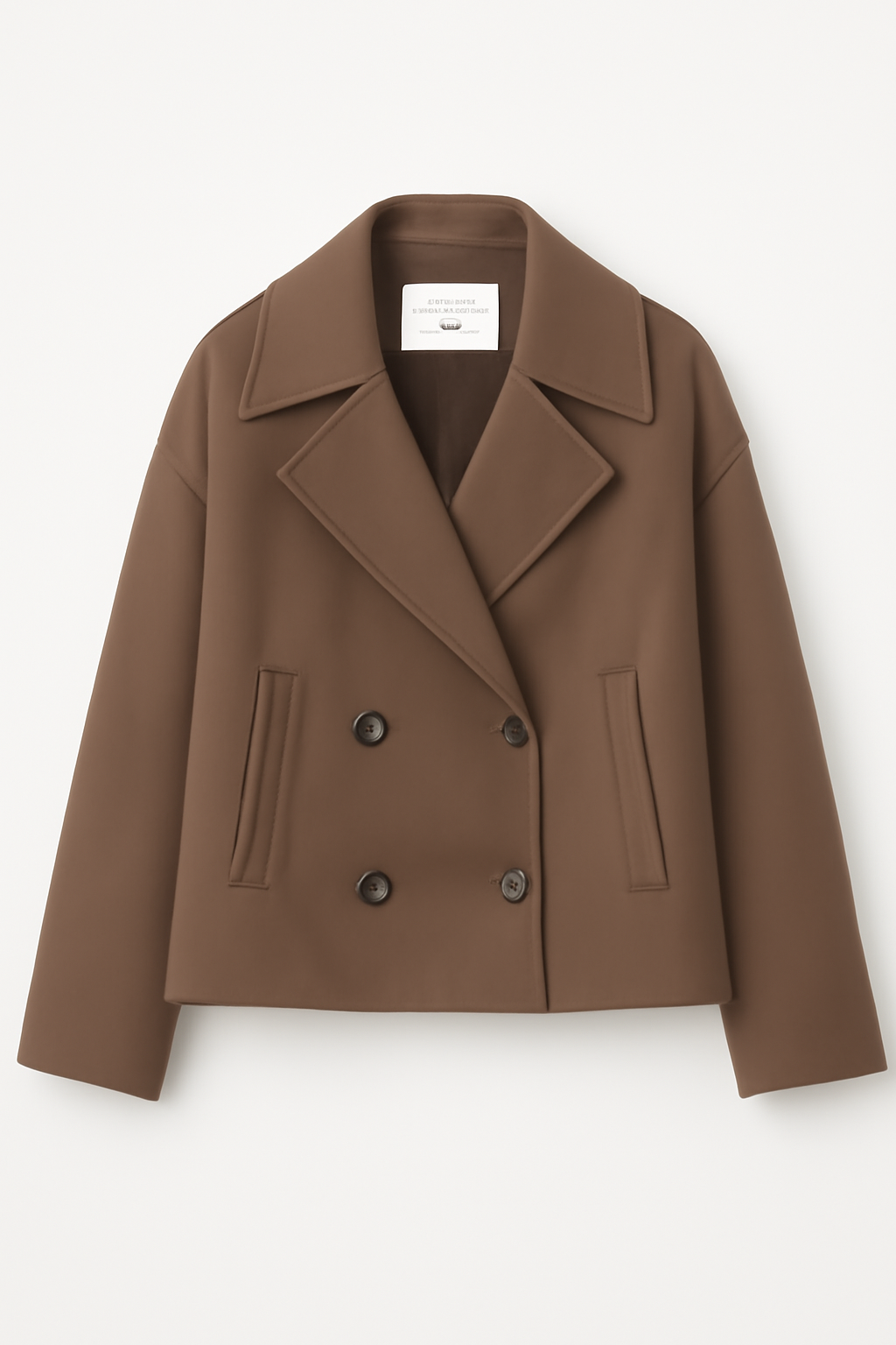 Estelle | Kort uldjakke – Elegant varme - Brun - coats - {{ product_tags }