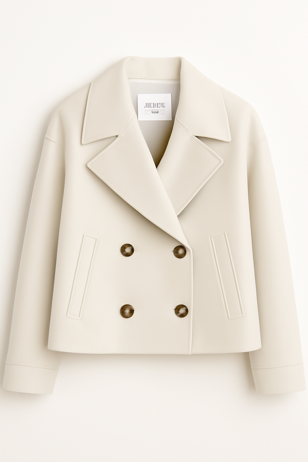 Estelle | Kort uldjakke – Elegant varme - Beige - coats - {{ product_tags }