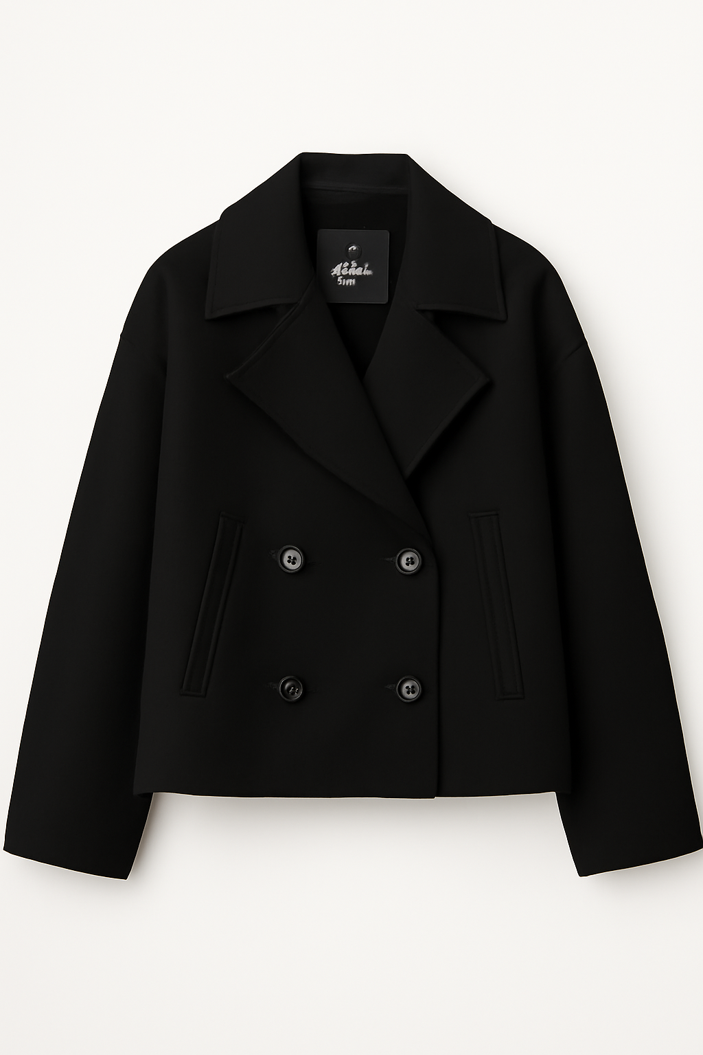Estelle | Kort uldjakke – Elegant varme - Sort - coats - {{ product_tags }